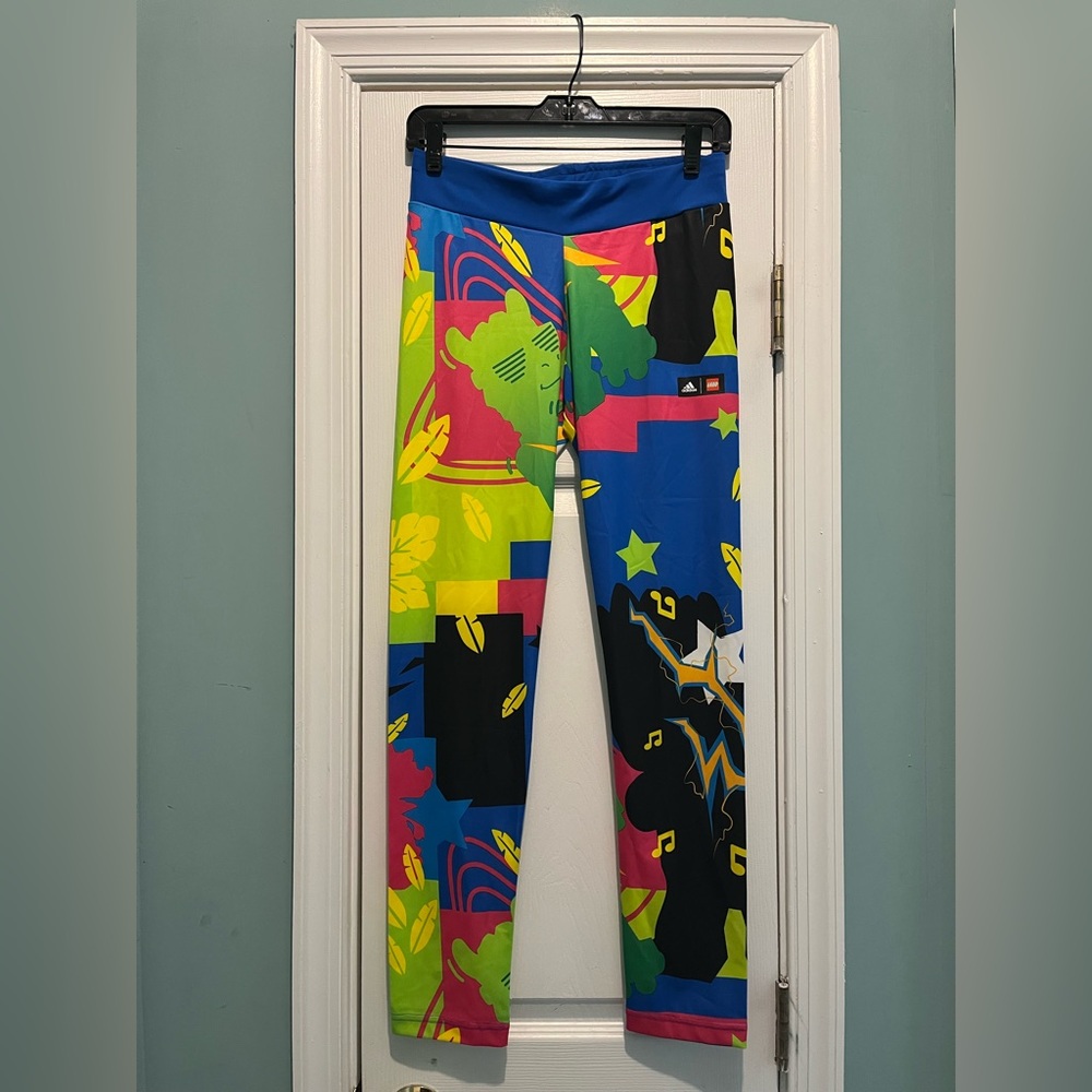 Adidas x LEGO Aeroready Vidiyo Mid Rise Leggings Girls XL (15-16Y)